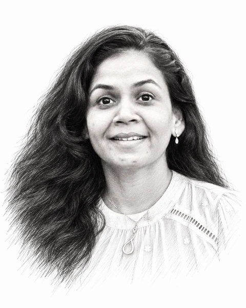 Pencil portrait of Sonali Wankhede